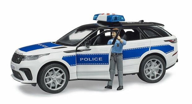 Bruder Range Rover Velar Polizeiauto mit Licht, Sound & Figur 1:16