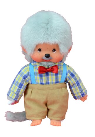 Monchhichi Gro&szlig;vater Pl&uuml;schtier 20 cm mit hellblauem Fell