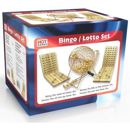 Lotto Bingo M&uuml;hle 24/18cm Metall 90 Kugeln