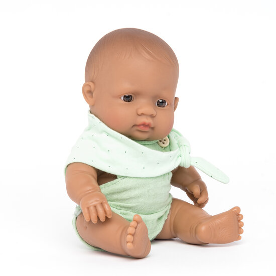 Miniland Babypuppe asiatisches M&auml;dchen gekleidet 21cm