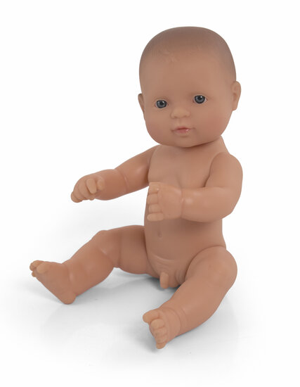 Miniland Babypuppe nackter europ&auml;ischer Junge 32cm