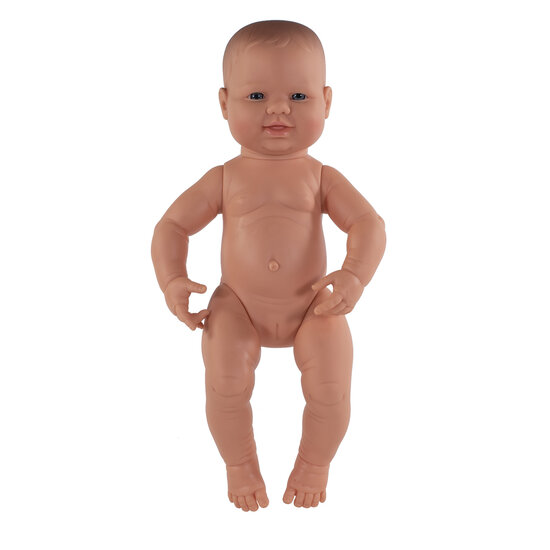 Miniland Babypuppe nacktes europ&auml;isches M&auml;dchen 40cm