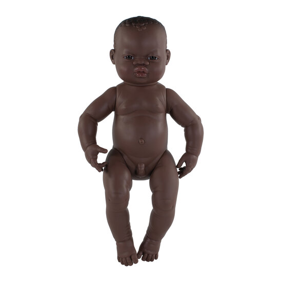 MINILAND BABYPOP, nackt, afrikanischer Junge, 40 cm gro&szlig;