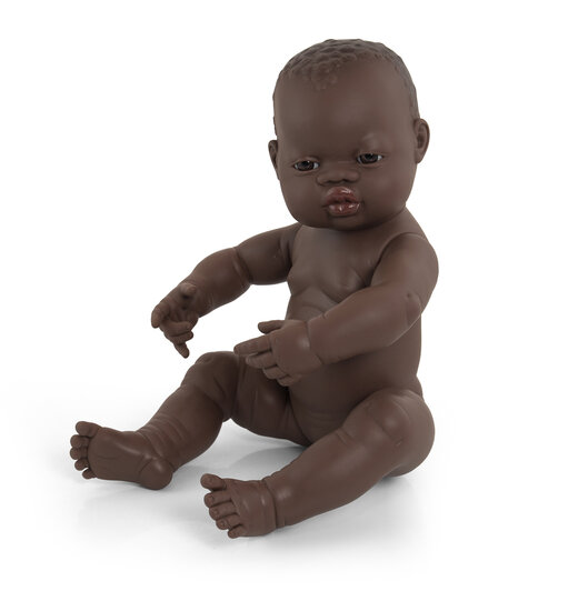 MINILAND BABYPOP OHNE KLEIDUNG, AFRIKAANISCHES M&Auml;DCHEN, 40CM