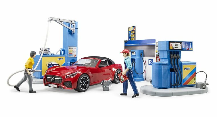 Bruder Bworld Tankstelle mit Autowaschanlage