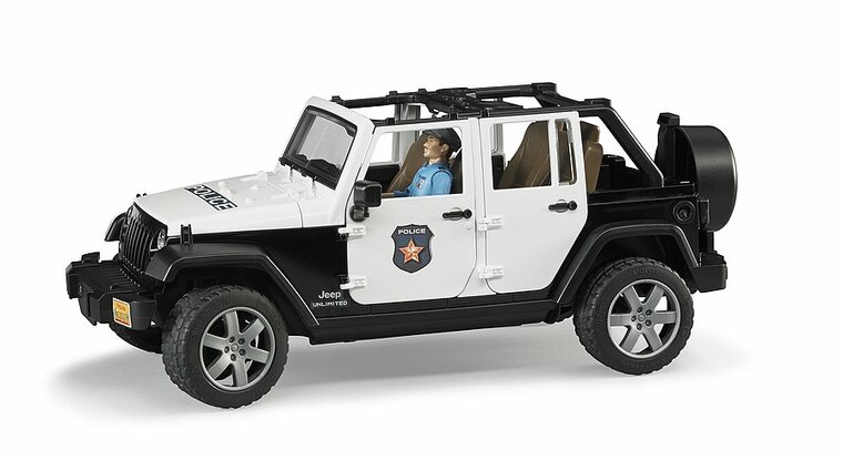 Jeep Wrangler Unlimited Rubicon Polizei Fahrzeug mit Polizist und Ausstattung