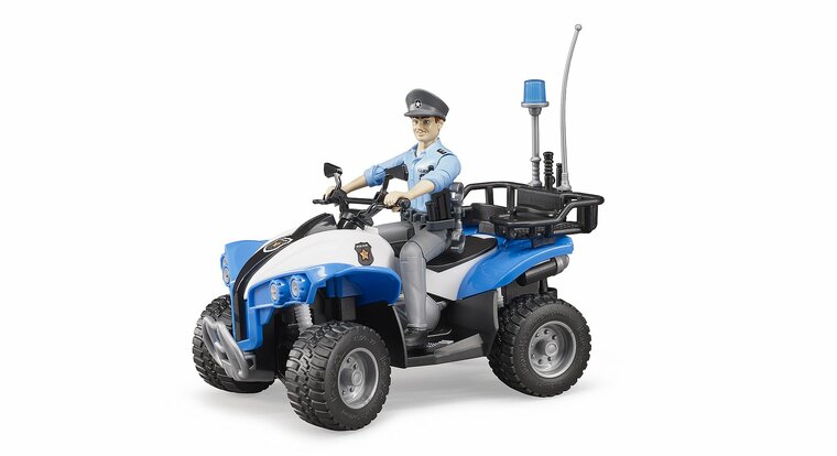 Bruder Polizei-Quad mit Polizeibeamtem und Zubeh&ouml;r 1:16