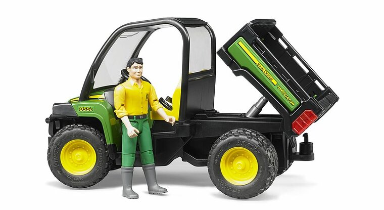 Bruder John Deere Gator XUV 855D mit Fahrer