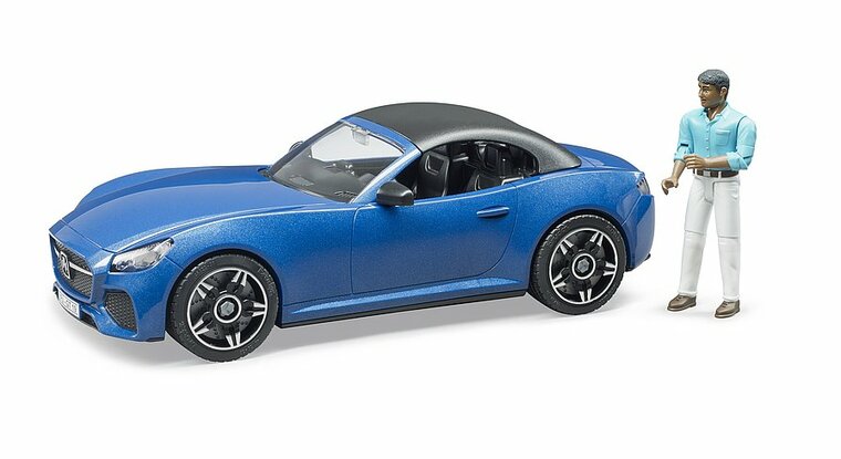 Bruder Roadster Blauw mit Fahrer