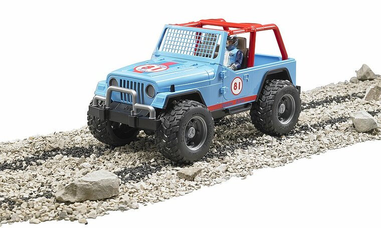 Bruder Jeep Cross Country Racer blau mit Rennfahrer