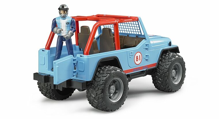 Bruder Jeep Cross Country Racer blau mit Rennfahrer