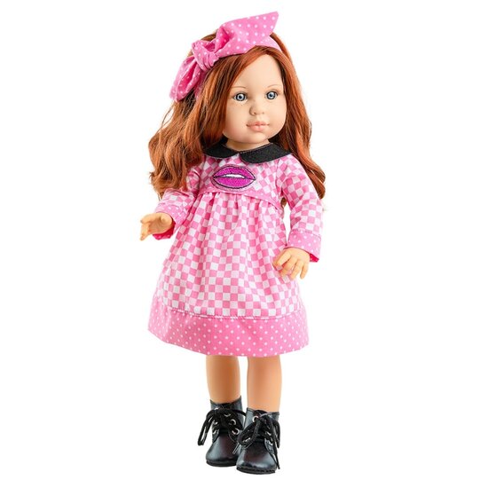 Paola Reina Puppe Ich bin deine Becky Roze/Geruit (42 cm)