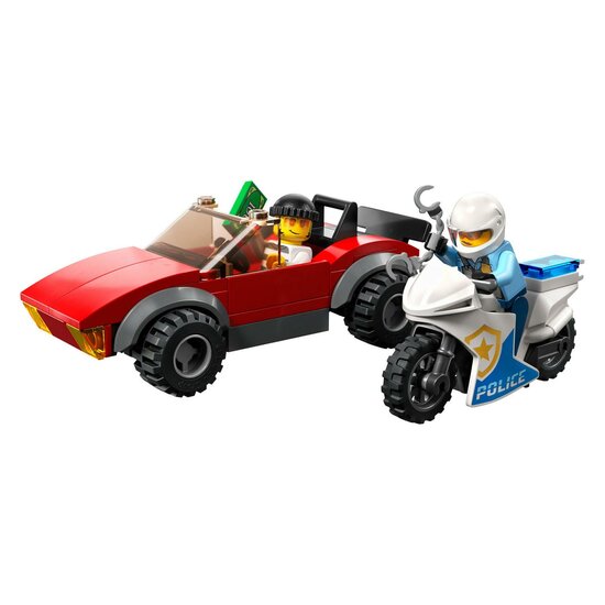 LEGO City 60392 Verfolgungsjagd Auto auf Polizeimotorrad