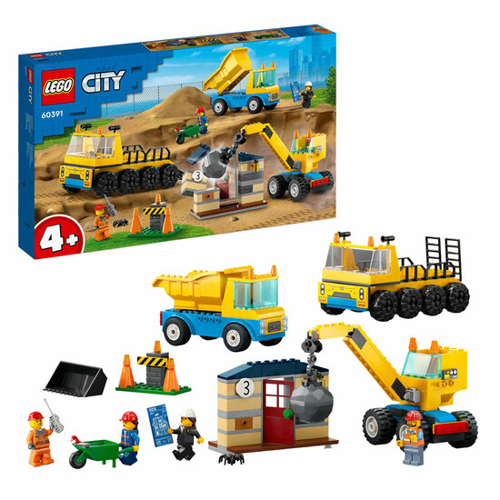 LEGO City 60391 Kiepwagen, Bau-LKW und Abbruchkran