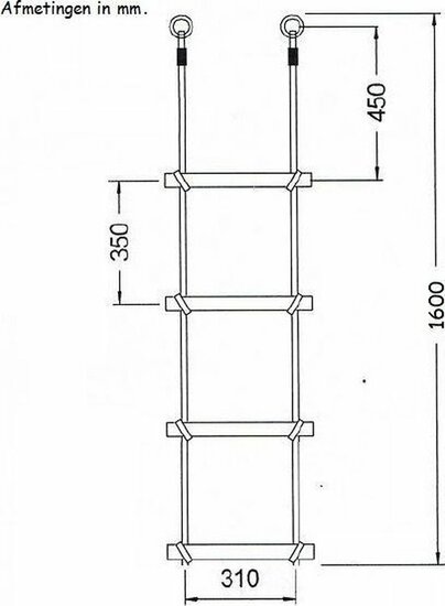 Seil Leiter (4 Sprossen)