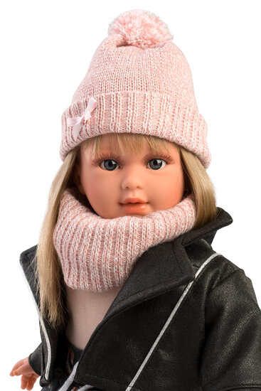 Llorens Puppe Carla mit schwarzer Jacke - 40cm