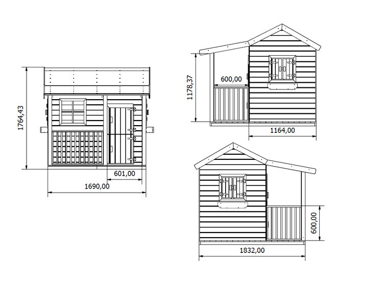 Spielhaus aus Holz Saloon Prestige Garden