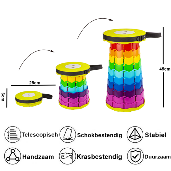 Alora Faltbarer Hocker Regenbogen