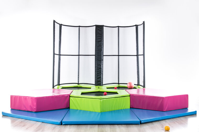 Mini-Trampolinpark f&uuml;r Kleinkinder, 3 Trampoline