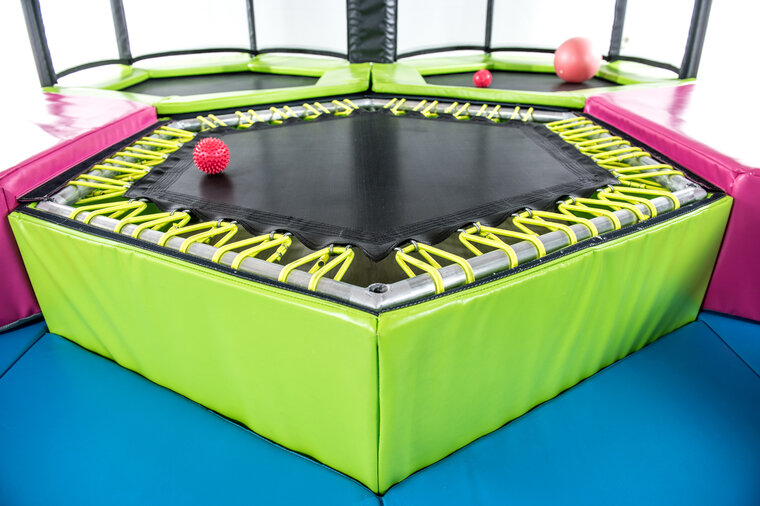 Peuter Mini Trampolinpark, 4 Trampoline