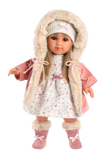 Llorens Puppe Elena mit rosa Jacke - 35 cm