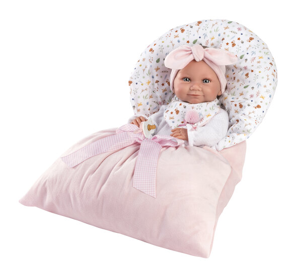 Llorens Puppe Tina mit rosa Schlafsack - 40 cm