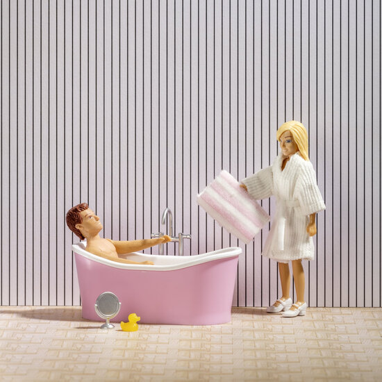 Lundby Puppenhaus-Set - Badewanne