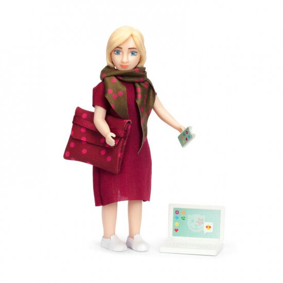 Lundby Set - Spielzeugfigur Frau mit Laptop