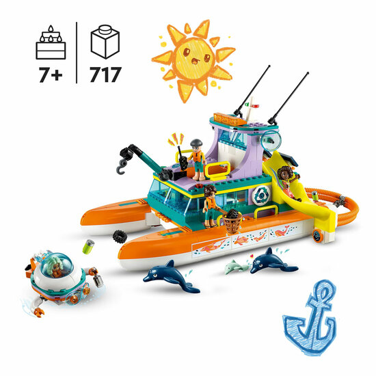 LEGO Friends 41734 Rettungsboot auf See