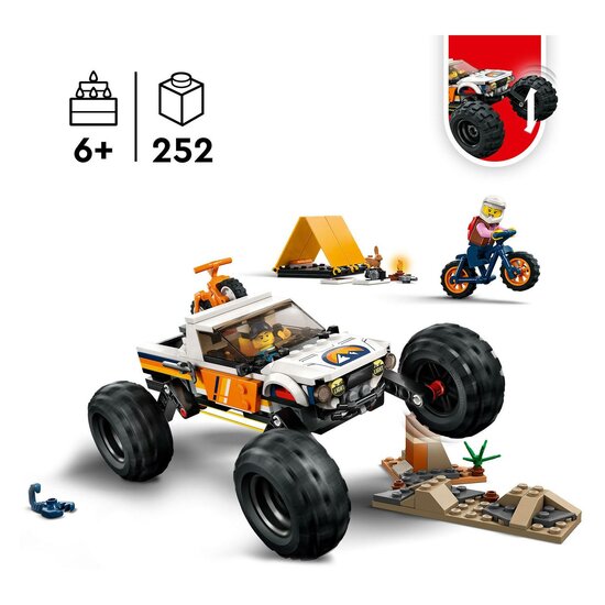 LEGO City 60387 4x4 Gel&auml;ndewagen Abenteuer