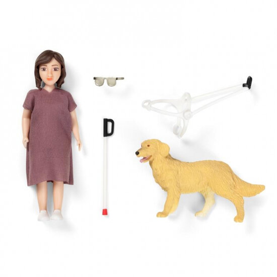 Lundby Set - Spielfigur Frau mit Assistenzhund