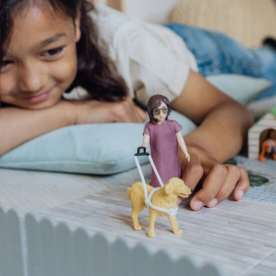 Lundby Set - Spielfigur Frau mit Assistenzhund