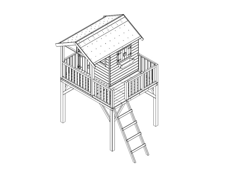 Holzspielhaus Funny xxl - Prestige Garten