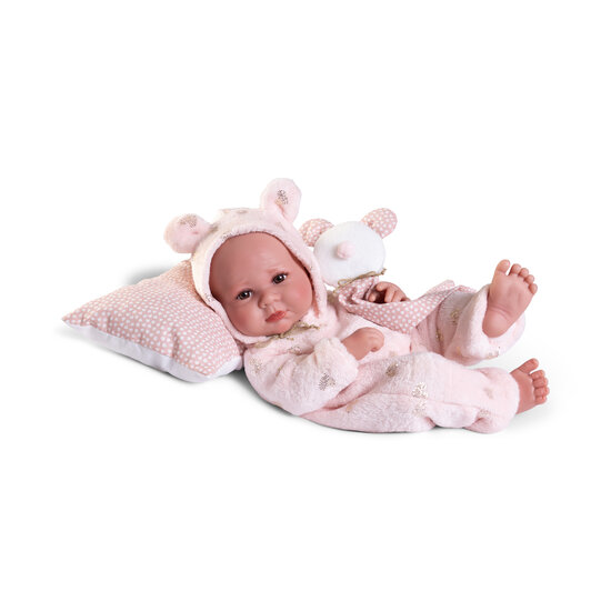 Puppe Antonio Juan Luca mit Teddyb&auml;r-Pyjama 42cm