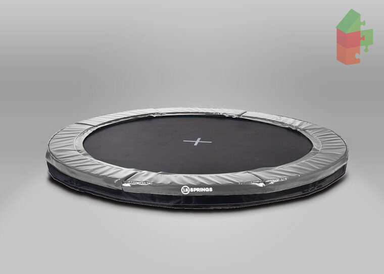 Akrobat Primus Inground Trampolin 430 Antraciet Rond