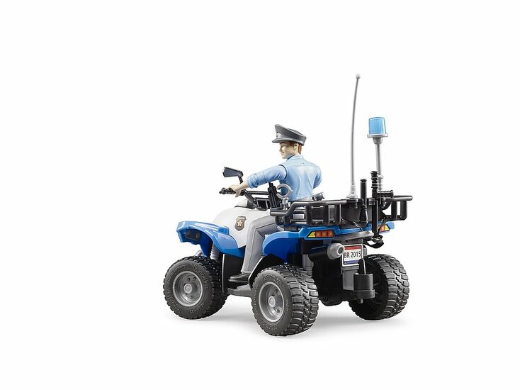 Bruder Polizei-Quad mit Polizeibeamtem und Zubeh&ouml;r 1:16