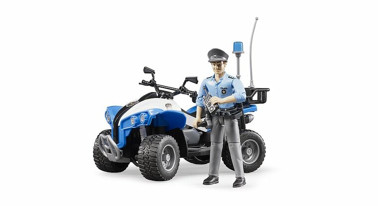 Bruder Polizei-Quad mit Polizeibeamtem und Zubeh&ouml;r 1:16