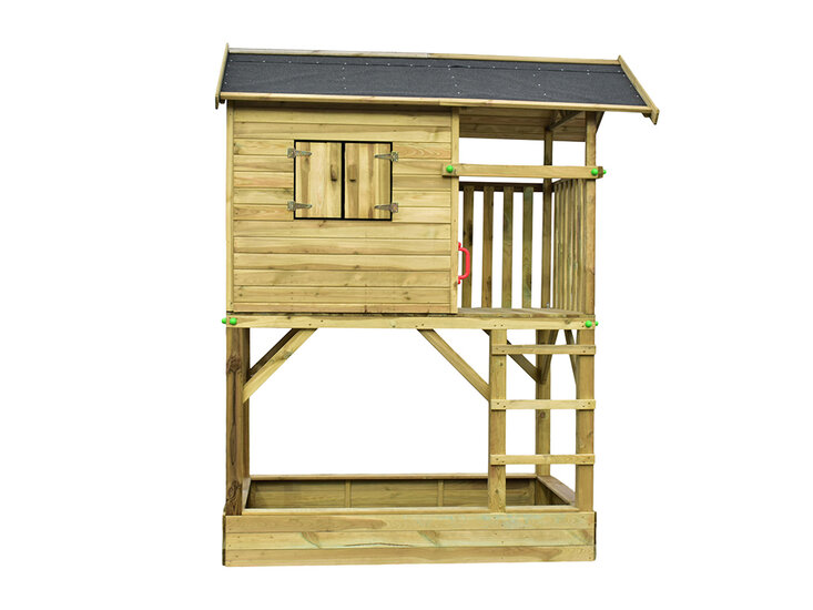 Holzspielhaus Baumhütte mit Sandkasten - Prestige Garden