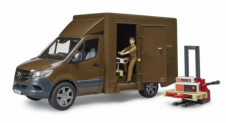 Bruder MB NEW Sprinter UPS inkl. Fahrer und Zubehör