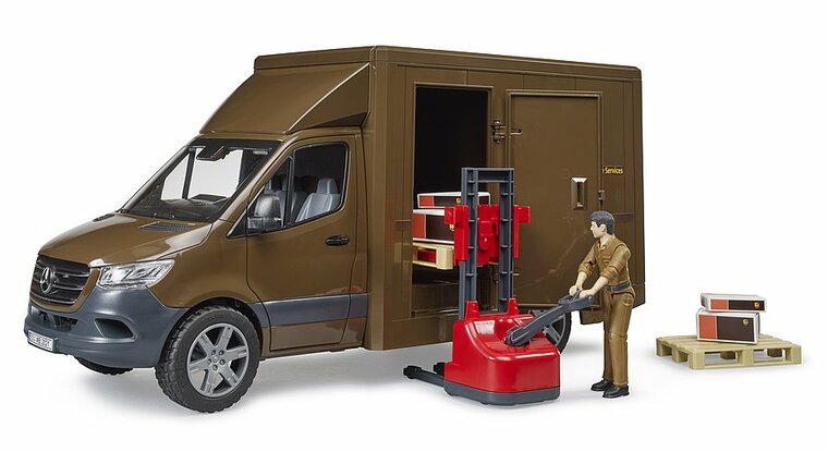 Bruder MB NEW Sprinter UPS inkl. Fahrer und Zubehör