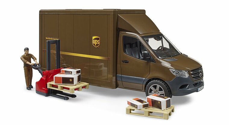 Bruder MB NEW Sprinter UPS inkl. Fahrer und Zubehör