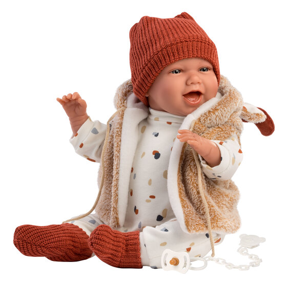 Llorens Puppe lachende Mimi mit Rentiermantel - 42cm