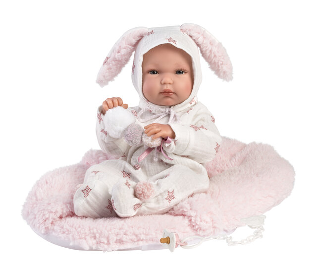 Llorens Puppe BIMBA mit Tragetuch M&auml;dchen rosa - 35 cm
