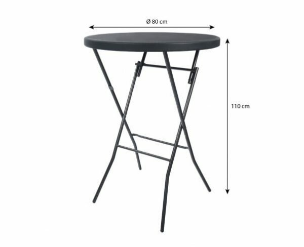Stehtisch schwarz 80 cm pro Stück