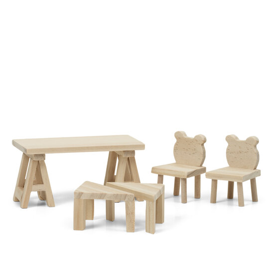 Lundby Puppenhaus Holzpuppenmöbel Diy - Tisch/Stühle