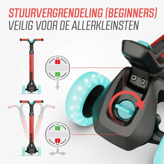 Schritt BERG Nexo faltbare Lichter LED-Deck Rot