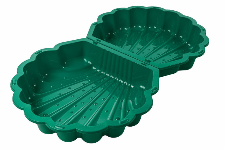 Zandbak Schelp Groen - Kunststof - Met Deksel - 87x78 cm