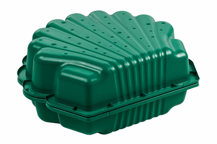 Zandbak Schelp Groen - Kunststof - Met Deksel - 87x78 cm