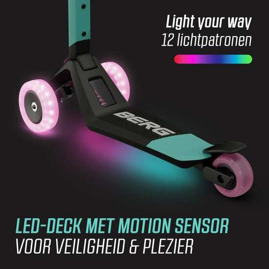 BERG Nexo Step - Opvouwbaar LED Verlichting - Mint/Roze 6+ Jaar