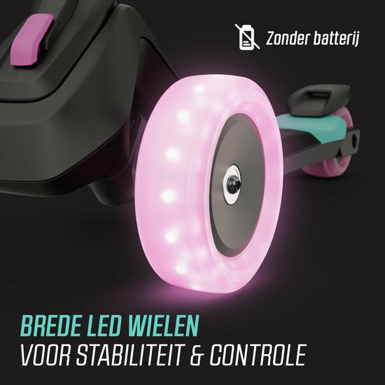 BERG Nexo Step - Opvouwbaar LED Verlichting - Mint/Roze 6+ Jaar